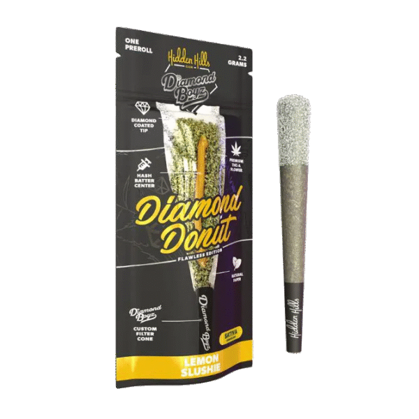 Hidden Hills x Diamond boyz Diamond Donut THCa Pre Roll 2.2g