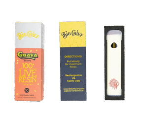 BIG CHIEF - DISPOSABLE RECHARGABLE VAPE CARTS 100% LIVE RESIN 1GM (1000MG)